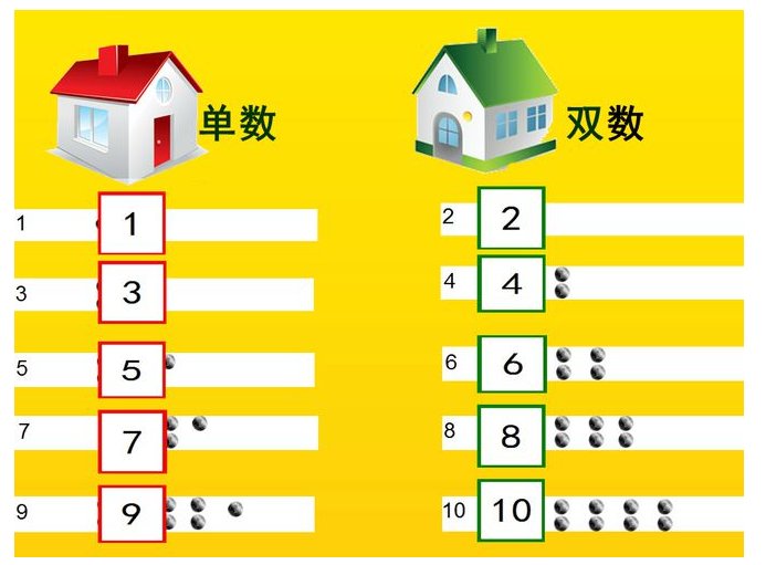 单数和双数之间有怎样的排列规律