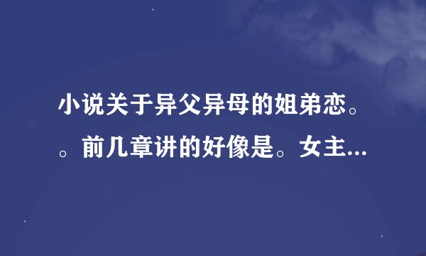 小说关于异父异母的姐弟恋。。前几章讲的好像是。女主的妈妈和男主的爸爸结婚了。后来男主出国了。