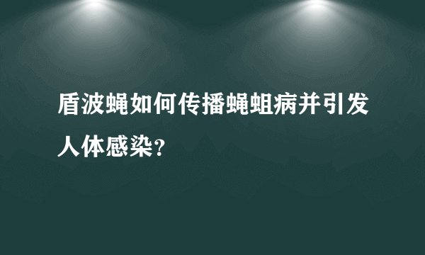 盾波蝇如何传播蝇蛆病并引发人体感染？