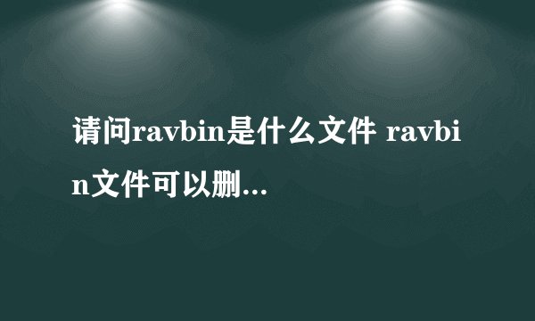 请问ravbin是什么文件 ravbin文件可以删除吗【详细介绍】