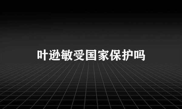 叶逊敏受国家保护吗
