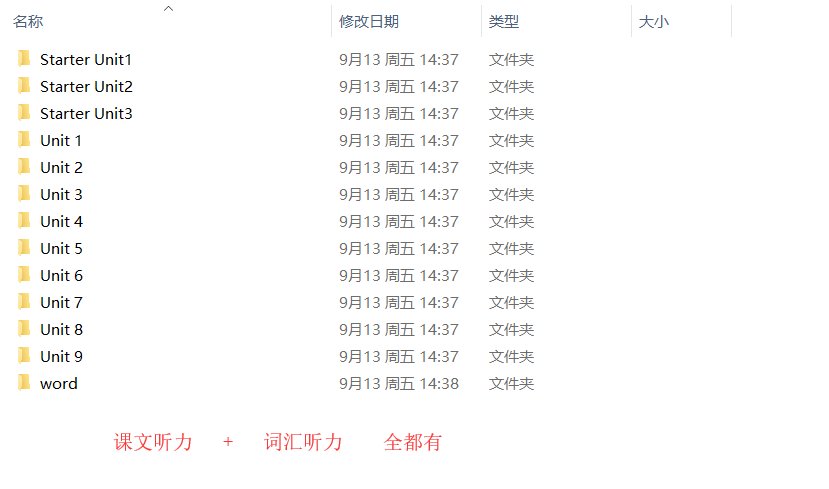 人教版初中七年级上学期英语听力mp3下载