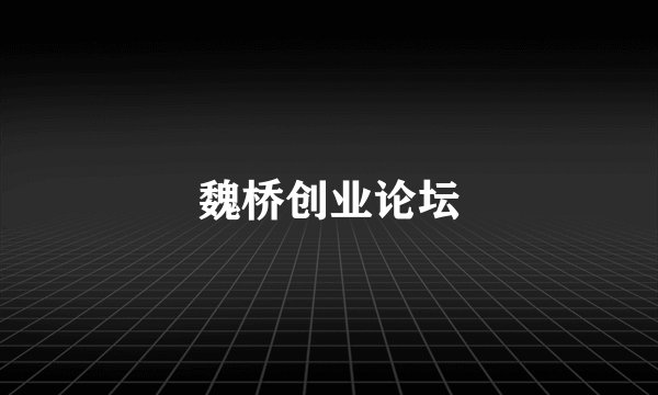 魏桥创业论坛