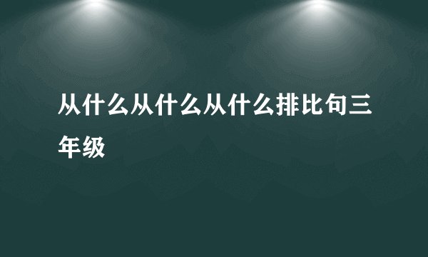 从什么从什么从什么排比句三年级
