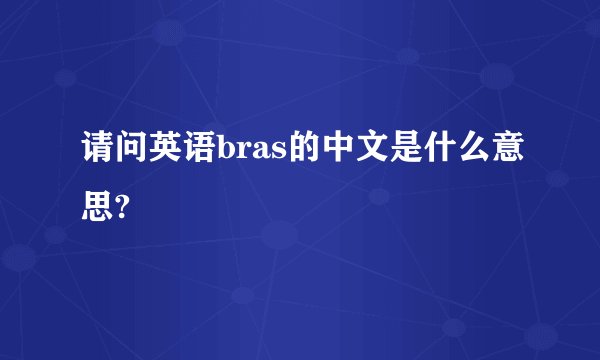 请问英语bras的中文是什么意思?