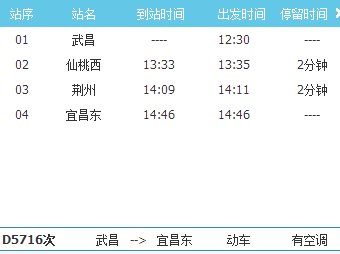 动车武昌至宜昌东途中停靠站