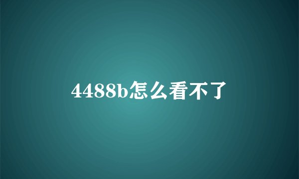 4488b怎么看不了