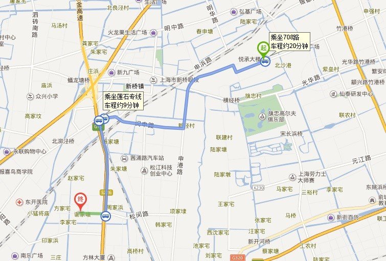 金都西路徐申路到松江三浜路256号怎么走