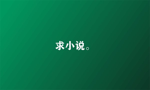 求小说。