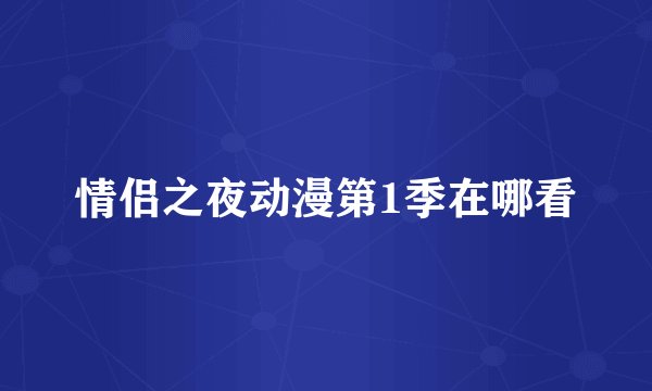 情侣之夜动漫第1季在哪看