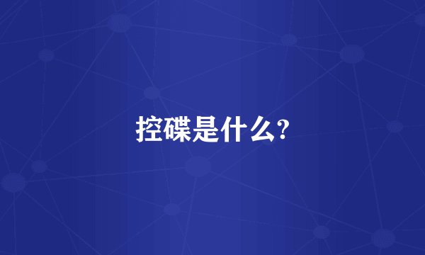 控碟是什么?