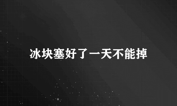 冰块塞好了一天不能掉