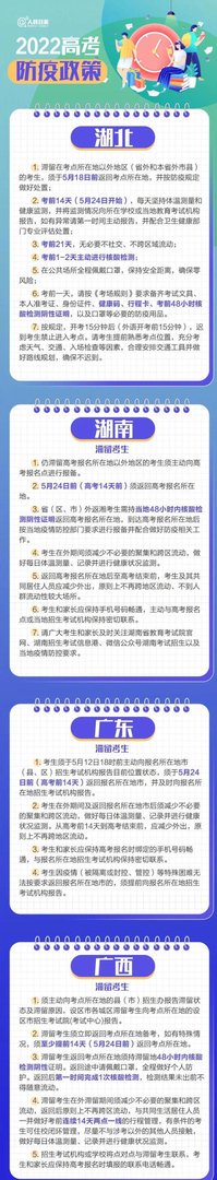 重磅！31个省区市高考防疫政策汇总