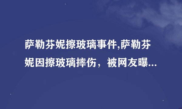 萨勒芬妮擦玻璃事件,萨勒芬妮因擦玻璃摔伤，被网友曝光的故事成为热议话题