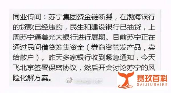 苏宁辟谣资金链断裂，称“股权质押给淘宝”是正常的商业合作