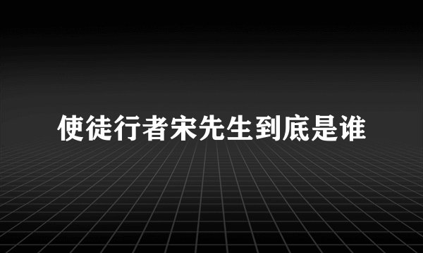 使徒行者宋先生到底是谁
