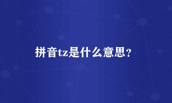 拼音tz是什么意思？