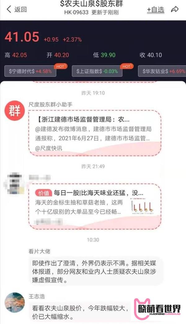 农夫山泉股价年内暴跌40% 这是咋情况？