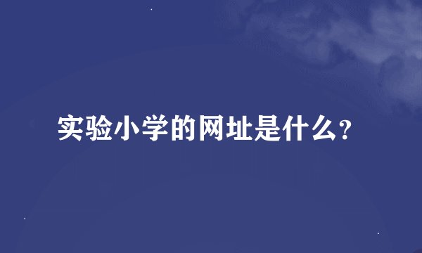 实验小学的网址是什么？