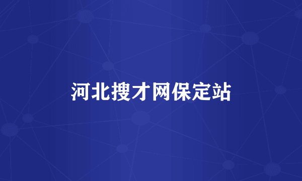 河北搜才网保定站