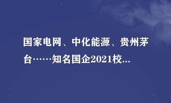 国家电网、中化能源、贵州茅台……知名国企2021校园招聘全解析