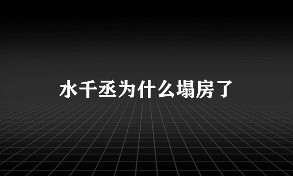 水千丞为什么塌房了
