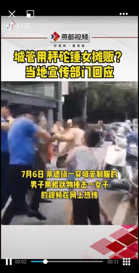 陈中华：对当着孩子面用秤砣捶击、女菜贩的城管员必须严惩