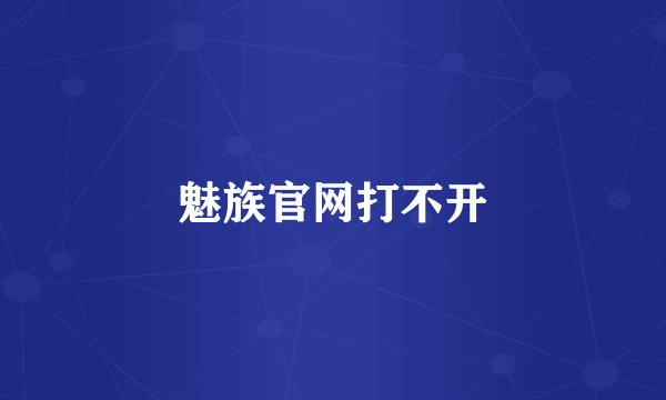 魅族官网打不开