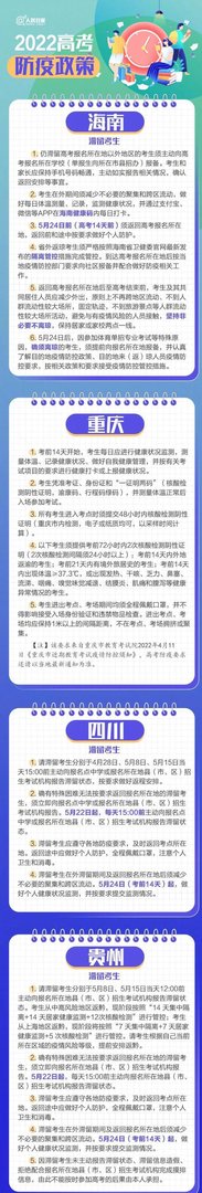 重磅！31个省区市高考防疫政策汇总