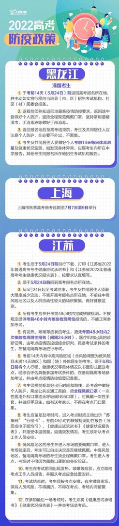 重磅！31个省区市高考防疫政策汇总