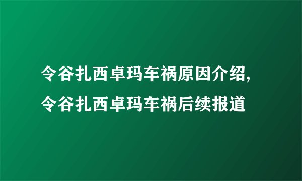 令谷扎西卓玛车祸原因介绍,令谷扎西卓玛车祸后续报道