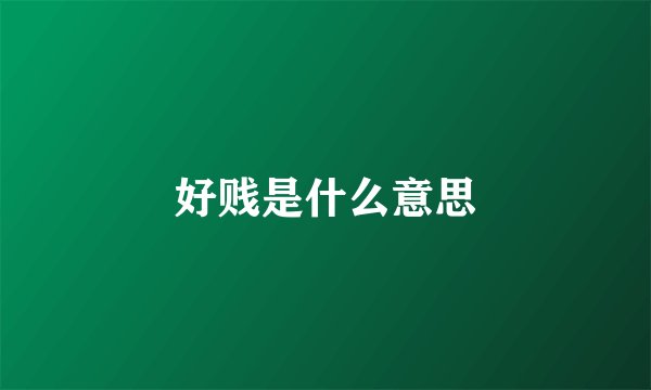 好贱是什么意思