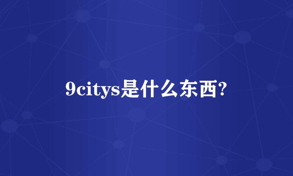 9citys是什么东西?