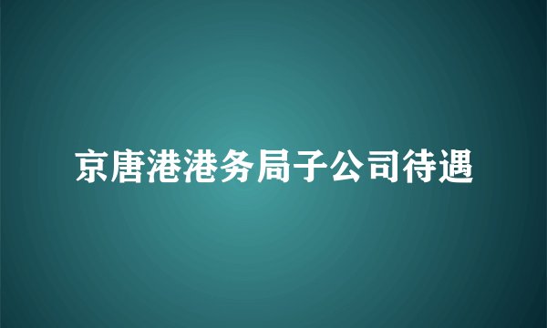 京唐港港务局子公司待遇