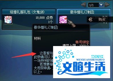 dnf豪华婚礼定制函怎么用