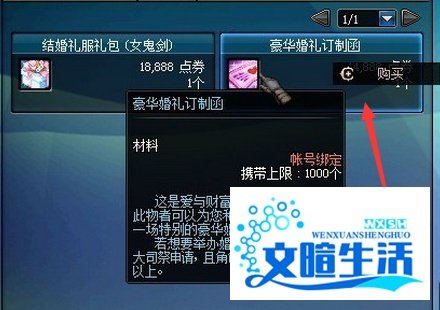 dnf豪华婚礼定制函怎么用