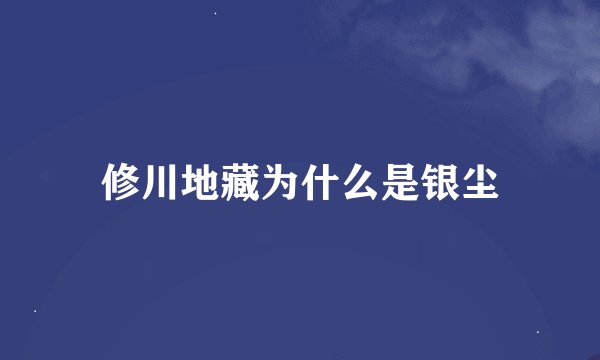 修川地藏为什么是银尘