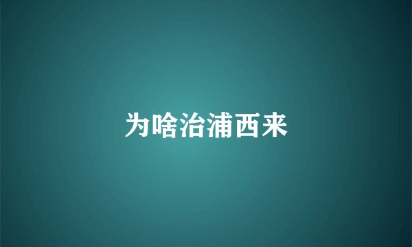 为啥治浦西来