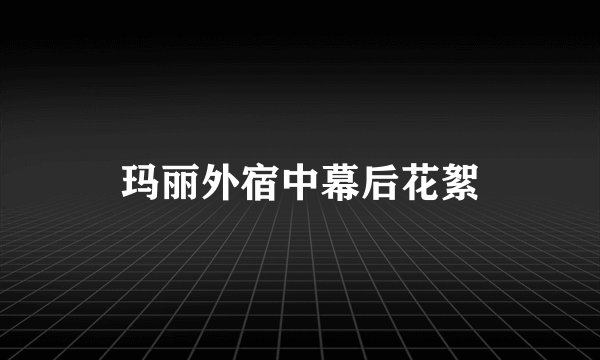 玛丽外宿中幕后花絮