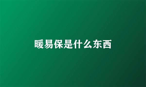 暖易保是什么东西
