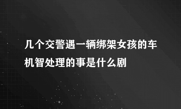 几个交警遇一辆绑架女孩的车机智处理的事是什么剧