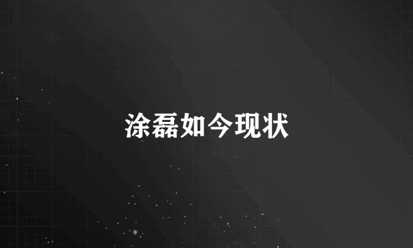 涂磊如今现状
