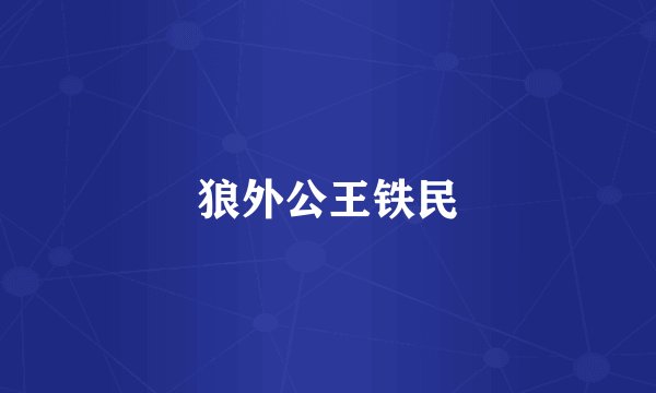 狼外公王铁民