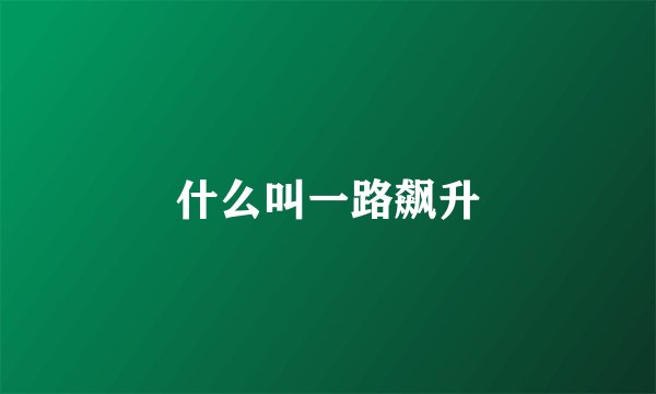 什么叫一路飙升