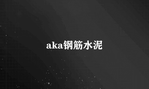 aka钢筋水泥