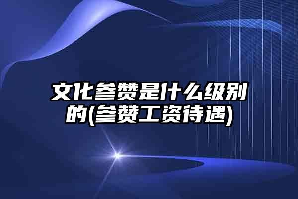 文化参赞是什么级别的(参赞****)