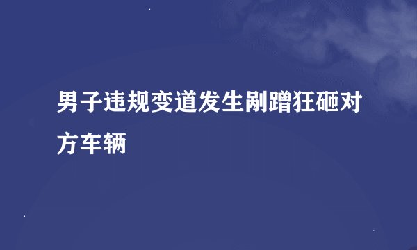 男子违规变道发生剐蹭狂砸对方车辆