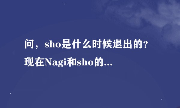 问，sho是什么时候退出的？现在Nagi和sho的生活怎么样？