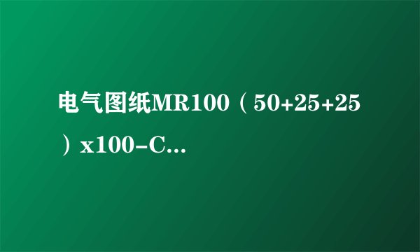 电气图纸MR100（50+25+25）x100-CE/DS是什么意思？