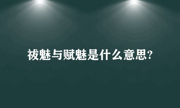 祓魅与赋魅是什么意思?